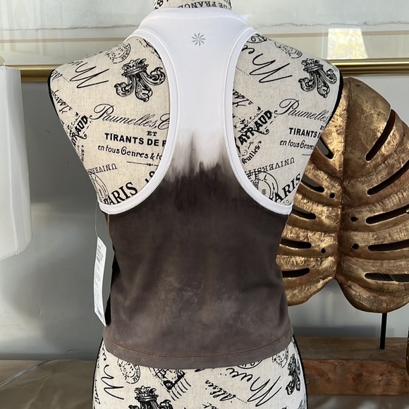 Brand new athleta shanti water color stripe crop - Picture 3 of 6